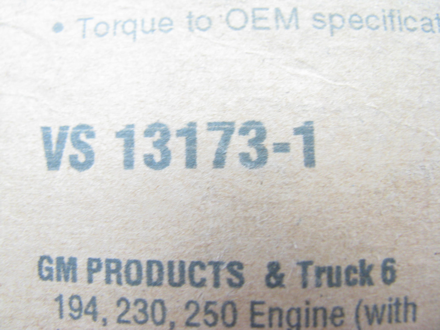 Fel-Pro VS13173-1 Valve Cover Gasket 1965-1989 Chevrolet GMC 194 215 230 250 292