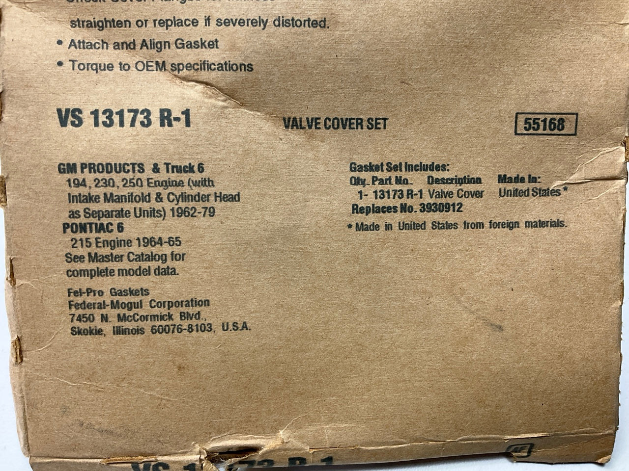 Fel-Pro VS13173R-1 Valve Cover Gasket