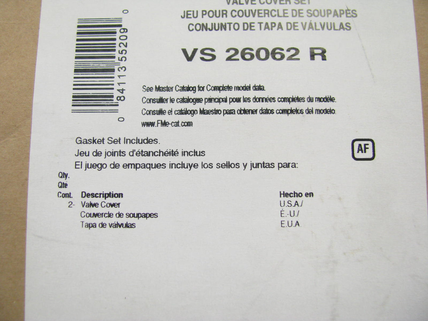 Fel-Pro VS26062R Valve Cover Gasket Set - 1970-1980 VW 1.6L, 1983-91 Vanagon