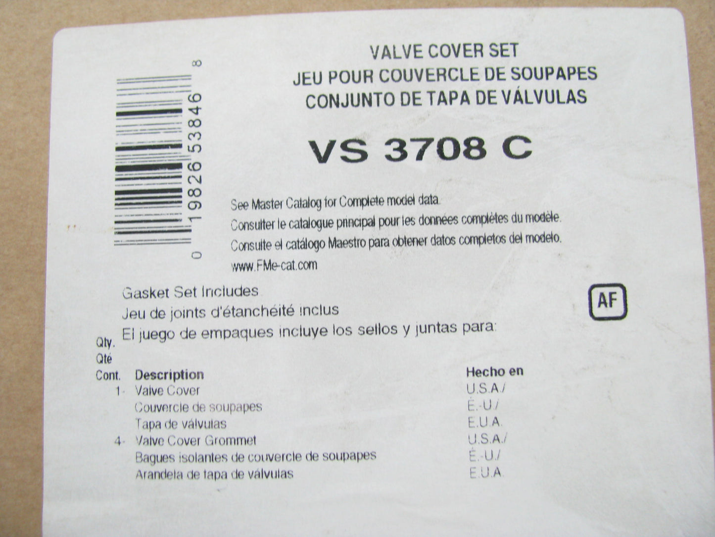 Fel-pro VS3708C Valve Cover Gasket Set - 1938-1957 Allis Chalmers Tractor B