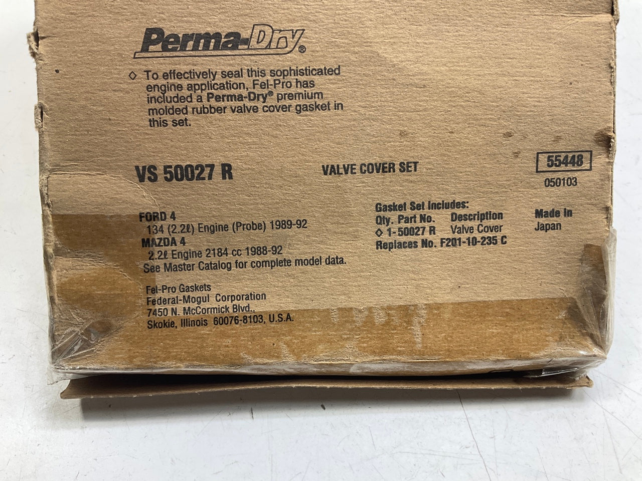 Fel-Pro VS50027R Valve Cover Gasket Set 1988-92 Ford Mazda 2.2L I4 SOHC
