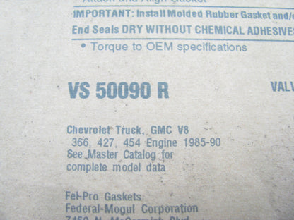 FEL-PRO VS50090R Engine Valve Cover Gasket Set - 1985-1990 Chevy GMC 454 7.4L V8