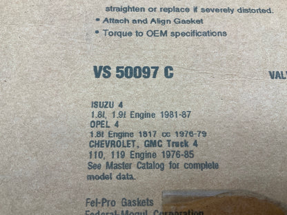 Fel-Pro VS50097C Valve Cover Gasket Set 1976-87 GMC Chevrolet Isuzu 1.8L 1.9L I4