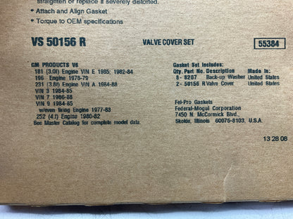 Fel-Pro VS50156R Valve Cover Gasket Set  - 1977-1987 Buick Olds Pontiac 3.8L V6