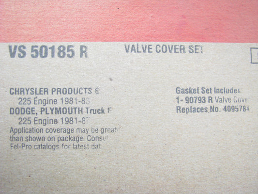 Fel-pro VS50185R Engine Valve Cover Gasket For 1981-1983 Chrysler 225-L6