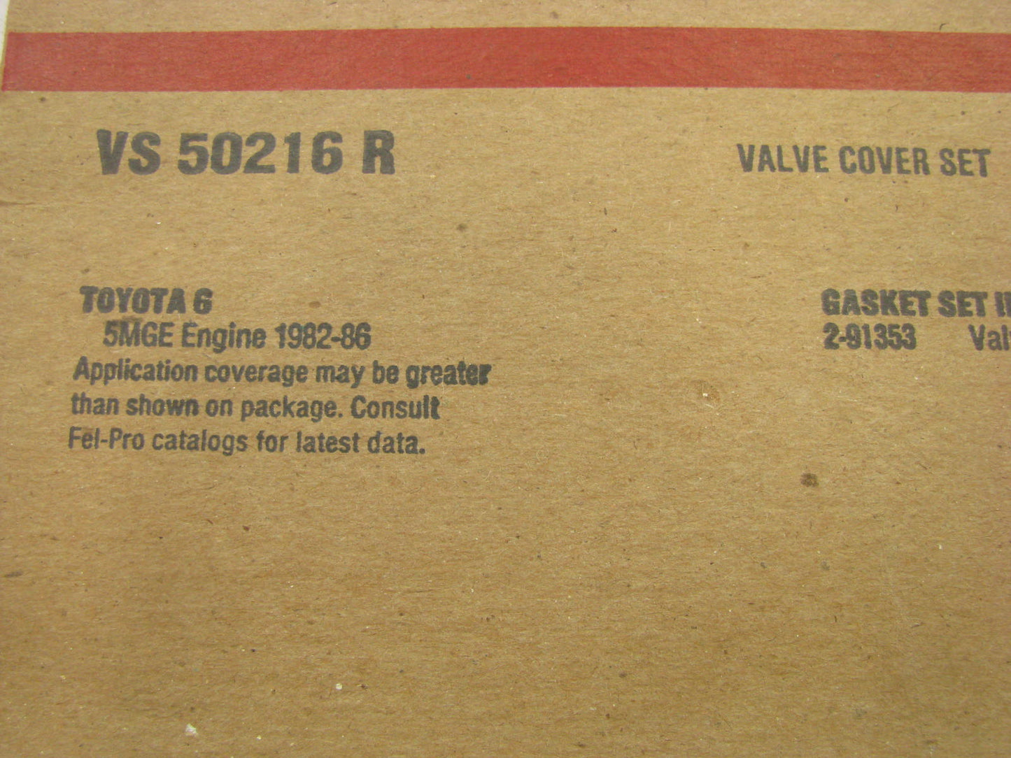 Fel-Pro VS50216R Valve Cover Gasket Set 1982-88 Toyota 2.8L I6 DOHC