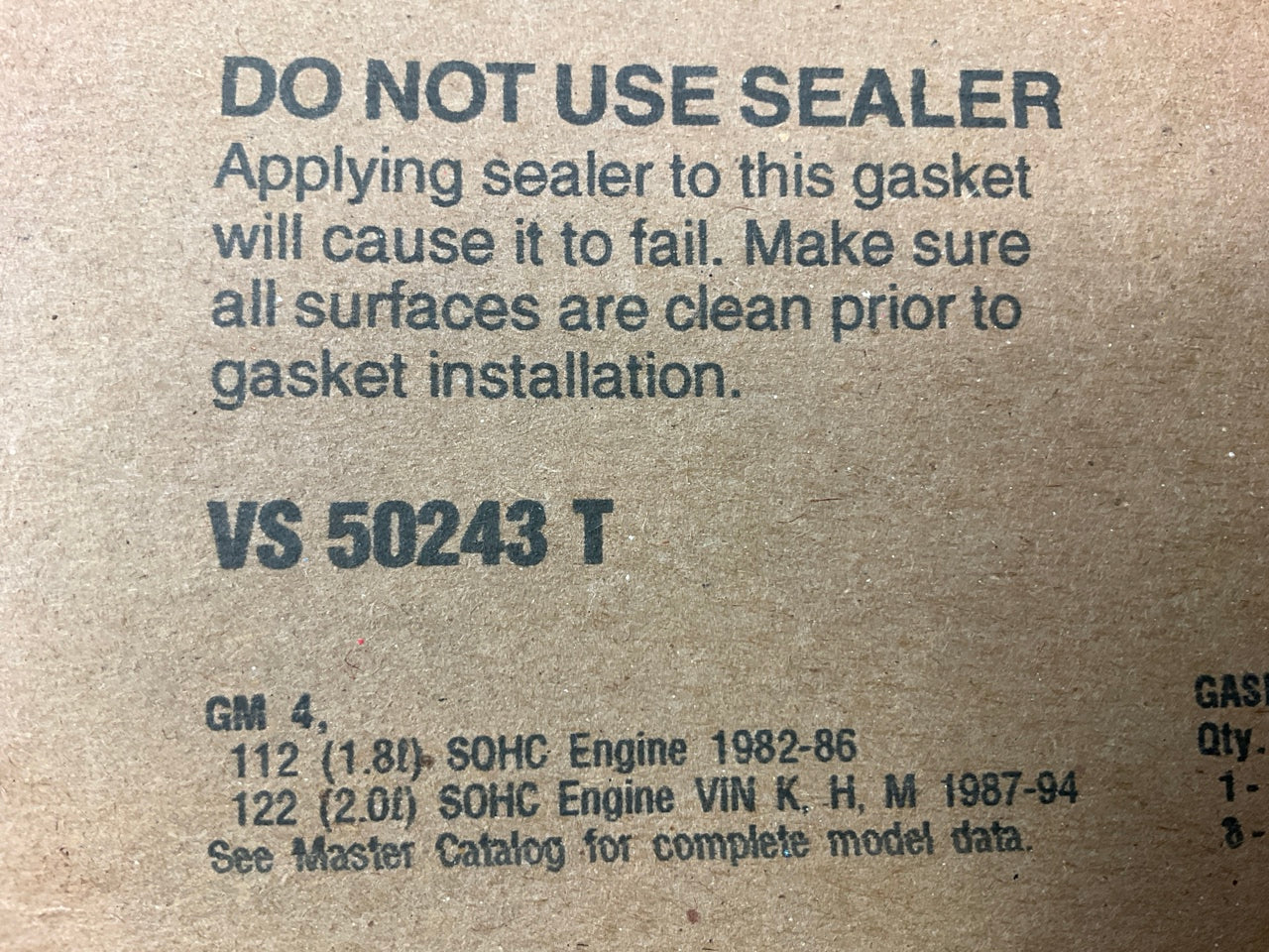 Fel-pro VS50243T Engine Valve Cover Gasket Set For 1982-194 GM 1.8L 2.0L-L4 SOHC