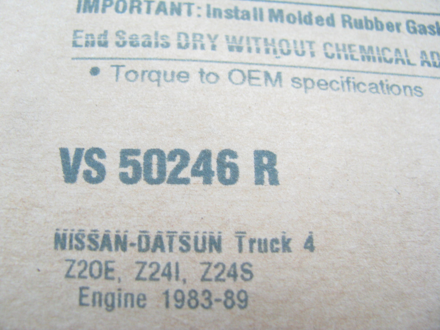 Fel-Pro VS50246R Valve Cover Gasket For 1983-89 Nissan 2.0L 2.4L Inline 4