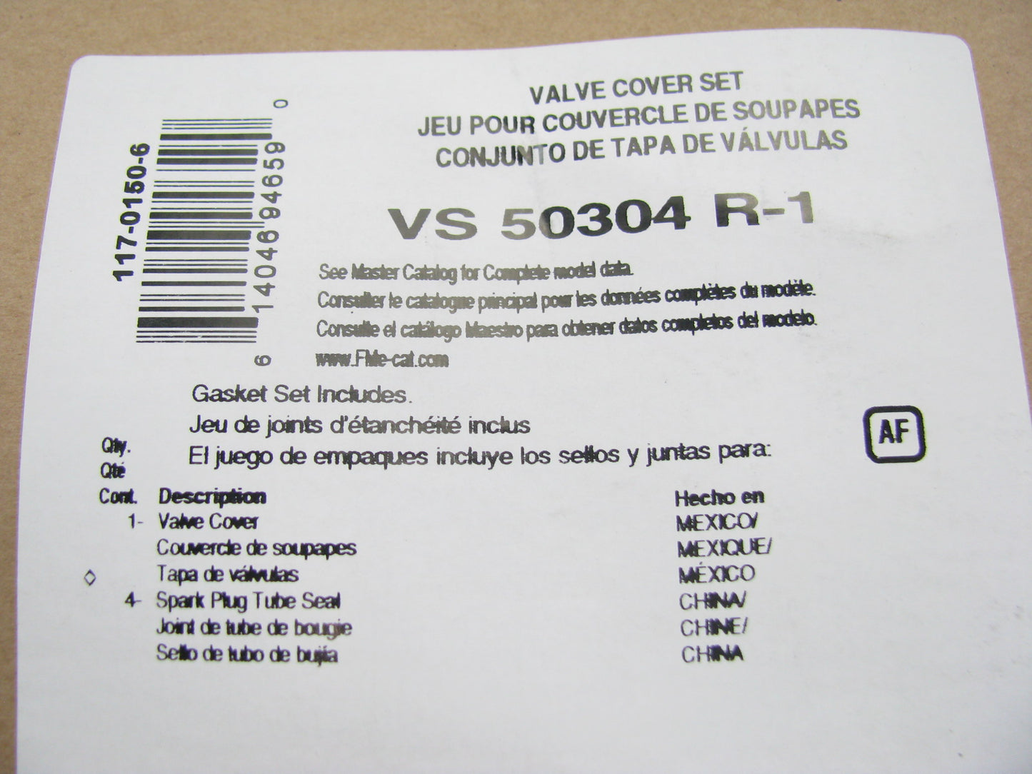 Fel-pro VS50304R-1 Engine Valve Cover Gasket 1987-91 Toyota 2.0L  1991-01 2.2L