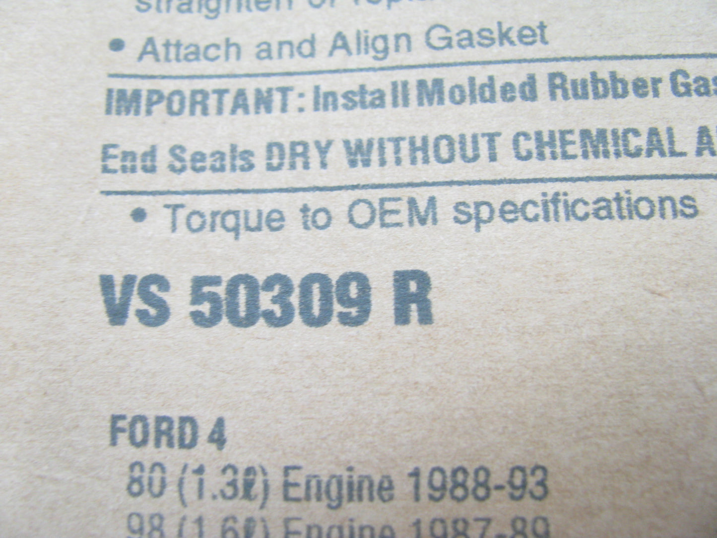 Fel-Pro VS50309R Valve Cover Gasket Set - 1986-1993 Mazda Ford 1.3L, 1.6L