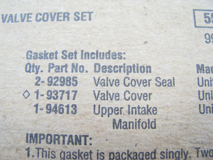 Fel-Pro VS50315R Valve Cover Gasket Set 1987-95 Cadillac 4.1L 4.5L 4.9L V8