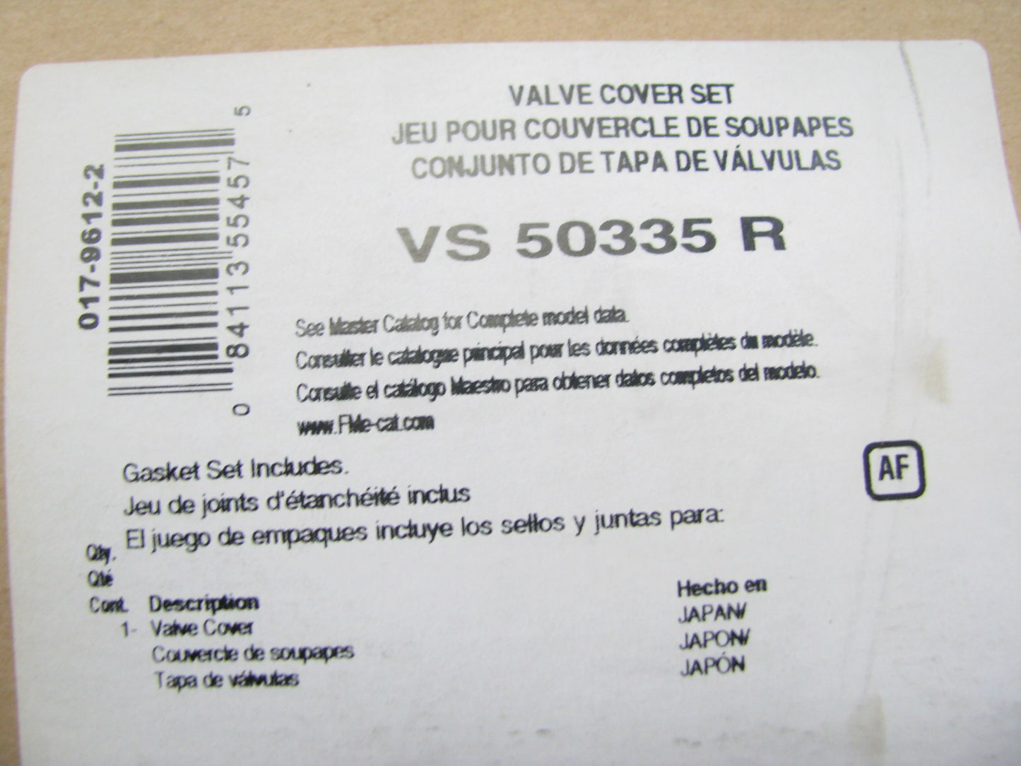 Fel-Pro VS50335R Valve Cover Gasket For 1989-90 Nissan Pulsar NX, Sentra 1.6L