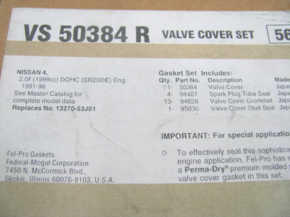 Fel-Pro VS50384R Valve Cover Gasket Set For 1991-1993 Nissan NX