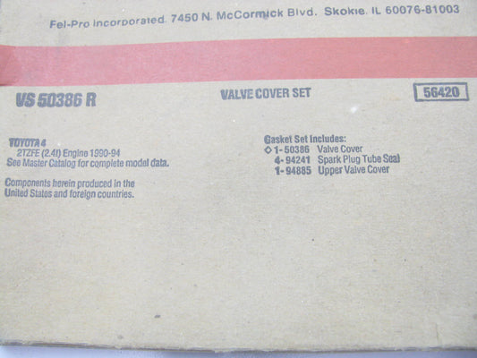 Fel-pro VS50386R Valve Cover Gasket - 1991-1997 Toyota Previa 2.4L