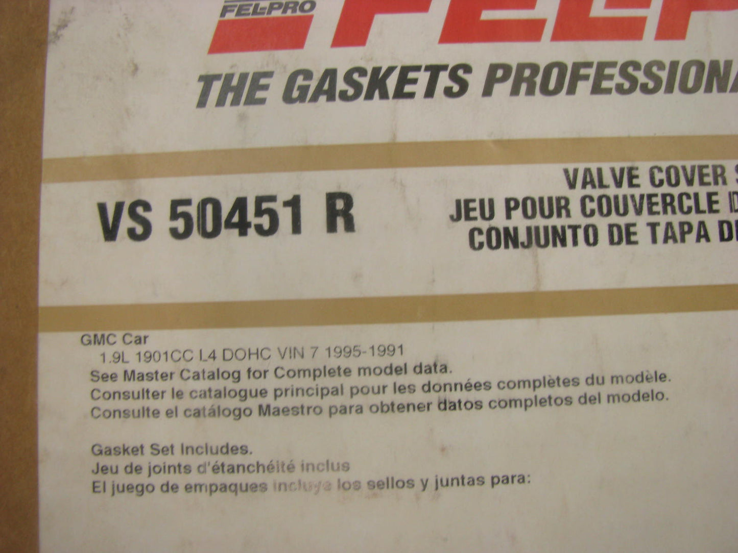 Fel-pro VS50451R Engine Valve Cover Gasket Set For 1991-1995 Saturn 1.9L DOHC