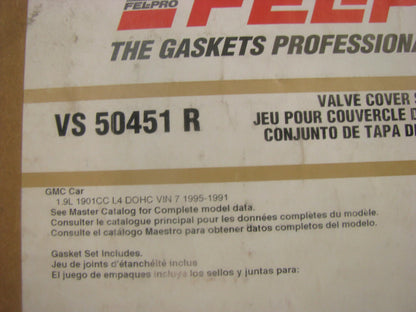 Fel-pro VS50451R Engine Valve Cover Gasket Set For 1991-1995 Saturn 1.9L DOHC