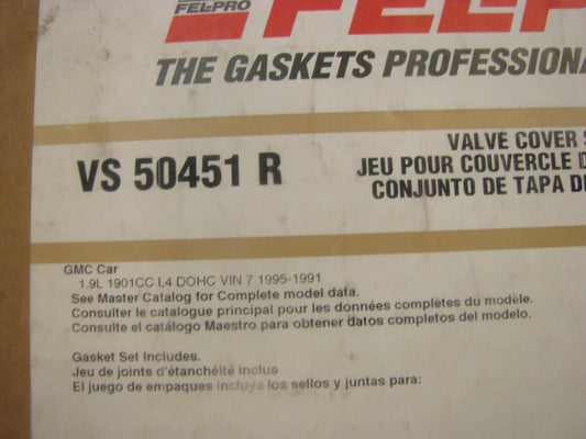 Fel-pro VS50451R Engine Valve Cover Gasket Set For 1991-1995 Saturn 1.9L DOHC