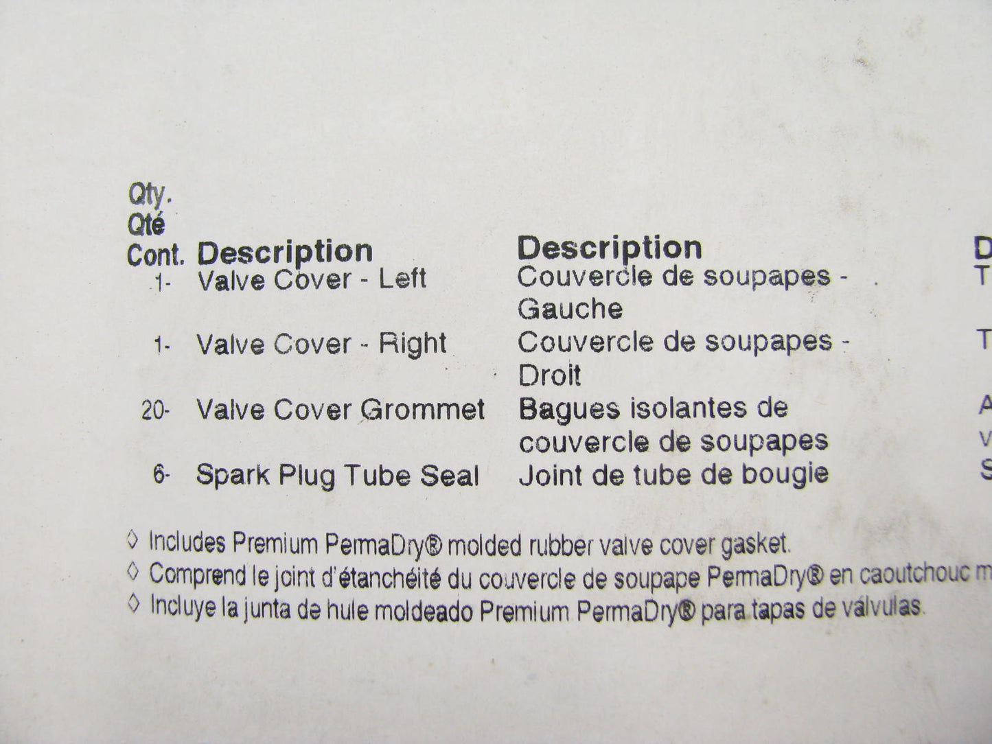 Fel-pro VS50494R Valve Cover Gasket Set For 1995-1999 Nissan  3.0L-V6