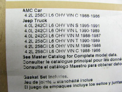 Fel-pro VS50522T Engine Valve Cover Gasket Set For 1986-1995 Jeep AMC 4.2L I6