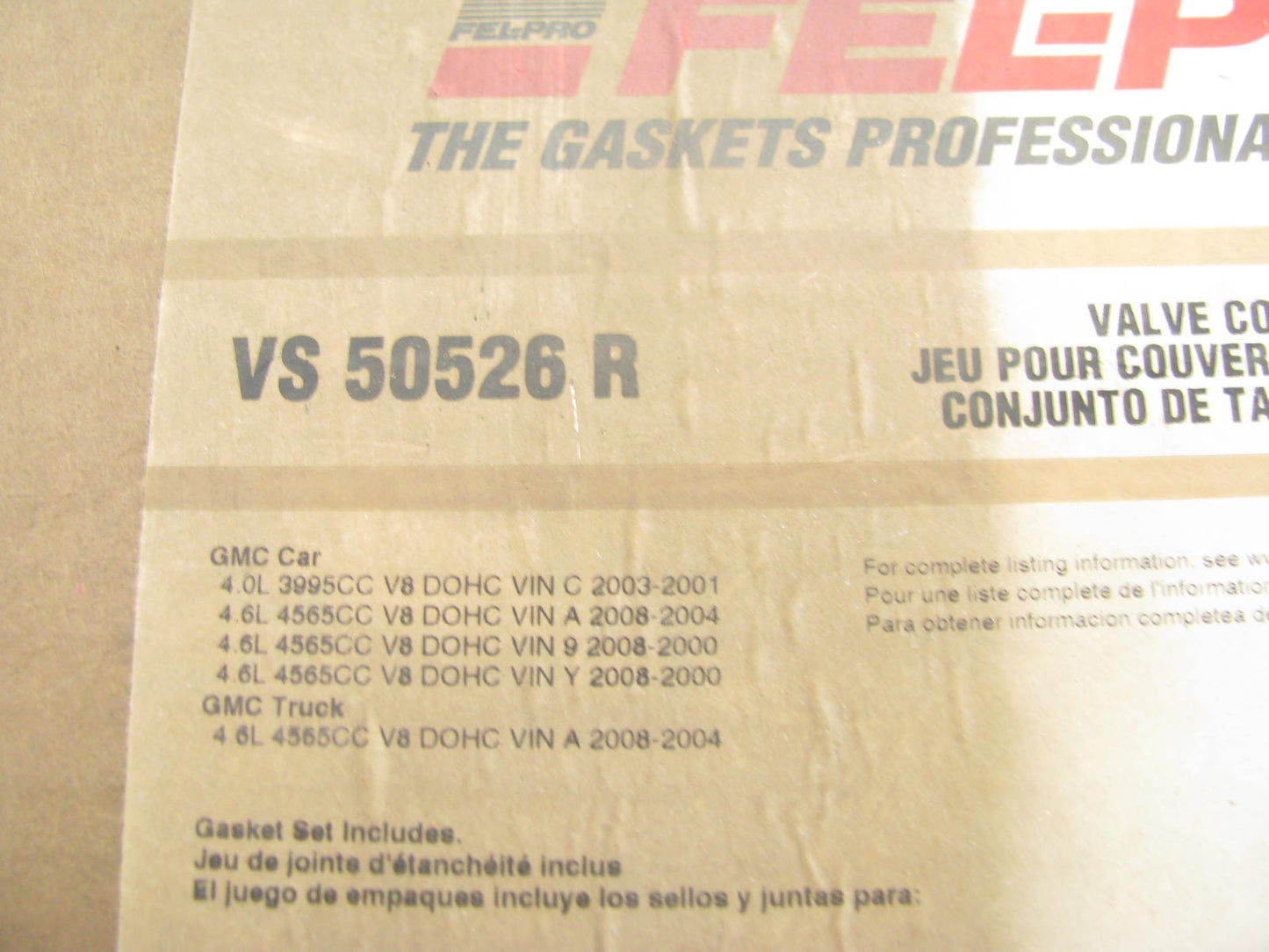 Fel-pro VS50526R Valve Cover Gasket Set - 2000-2011 Cadillac 4.6L DOHC V8
