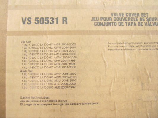 Fel-Pro VS50531R Valve Cover Gasket Set 1997-06 VW Audi 1.8L DOHC TURBO ONLY