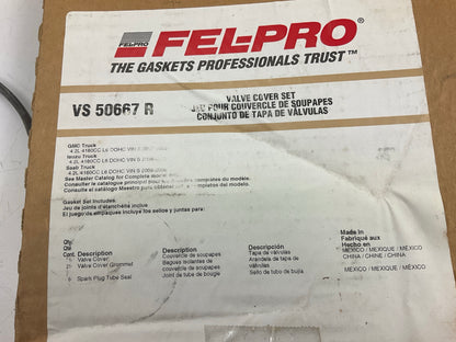 FEL-PRO VS50667R Valve Cover Gasket Set 06-09 Buick Chevy GMC Saab Isuzu 4.2L L6