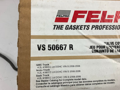 FEL-PRO VS50667R Valve Cover Gasket Set 06-09 Buick Chevy GMC Saab Isuzu 4.2L L6