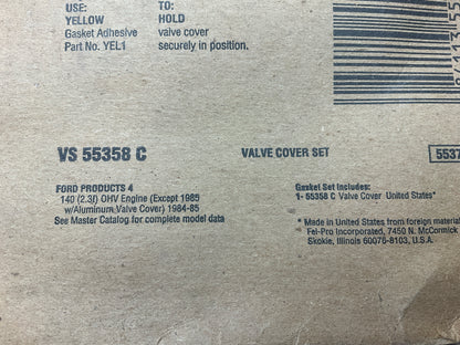 Fel-pro VS55358C Valve Cover Gasket for 1984 Ford Mercury 2.3L-L4