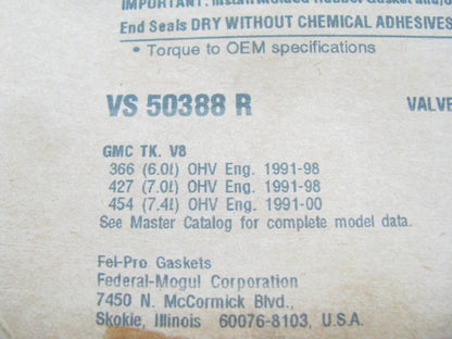 Fel-pro VS50388R Valve Cover Gasket Set - 1991-2000 Chevy 7.4L 454 V8 Big Block