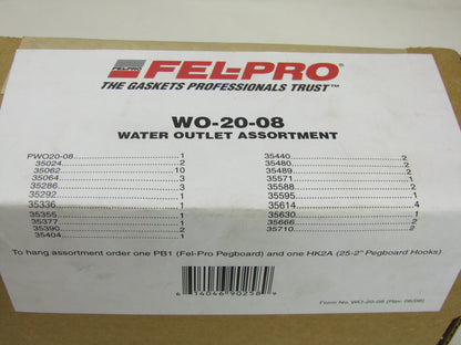 Fel-pro WO-20-08 Water Outlet Assortment Kit