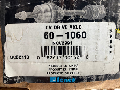 REMAN. Fenco 60-1060 Front Right Passenger Side CV Axle Shaft