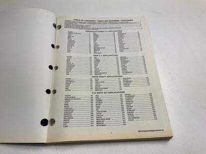 Fenco CV-2010 - Reman CV Driveshaft Catalog - USED