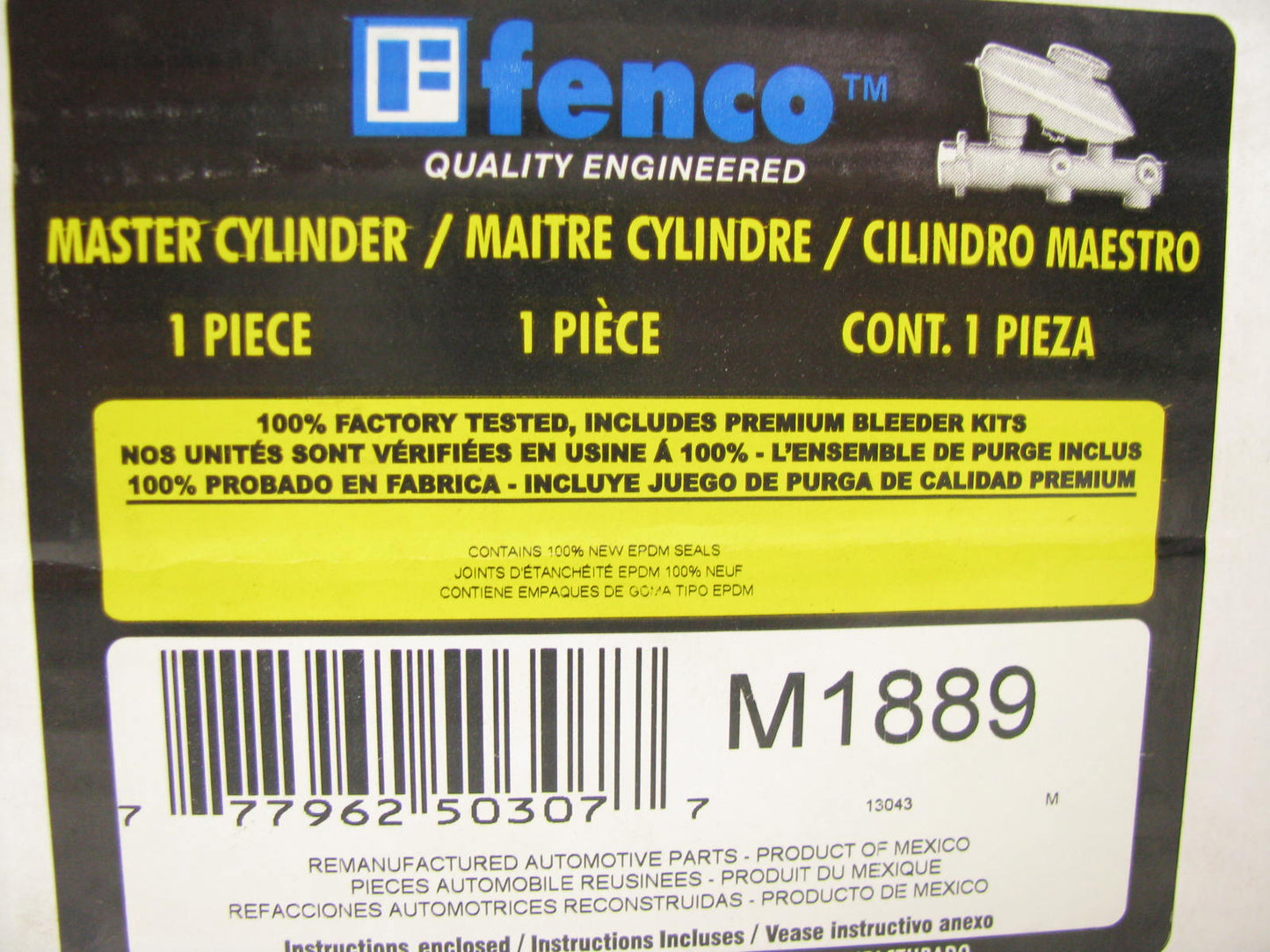 Fenco M1889 Brake Master Cylinder for 81-86 C10 C1500