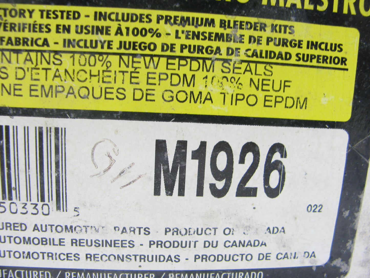 Fenco M1926-WORES Reman Brake Master Cylinder W/O Reservoir