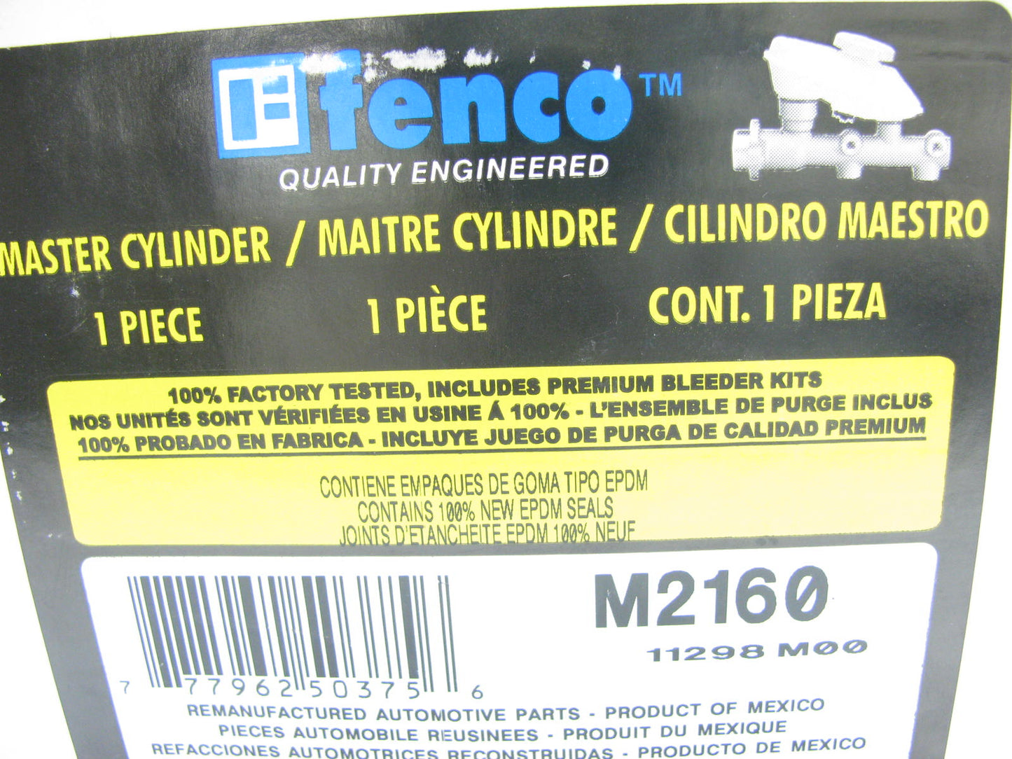 Fenco M2160 Reman Brake Master Cylinder With Reservoir