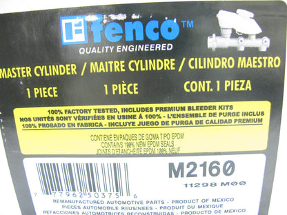 Fenco M2160 Reman Brake Master Cylinder With Reservoir