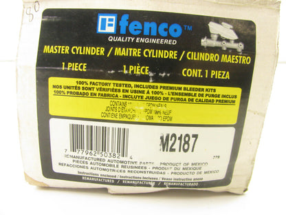 Fenco M2187 Reman Brake Master Cylinder W/O Reservoir