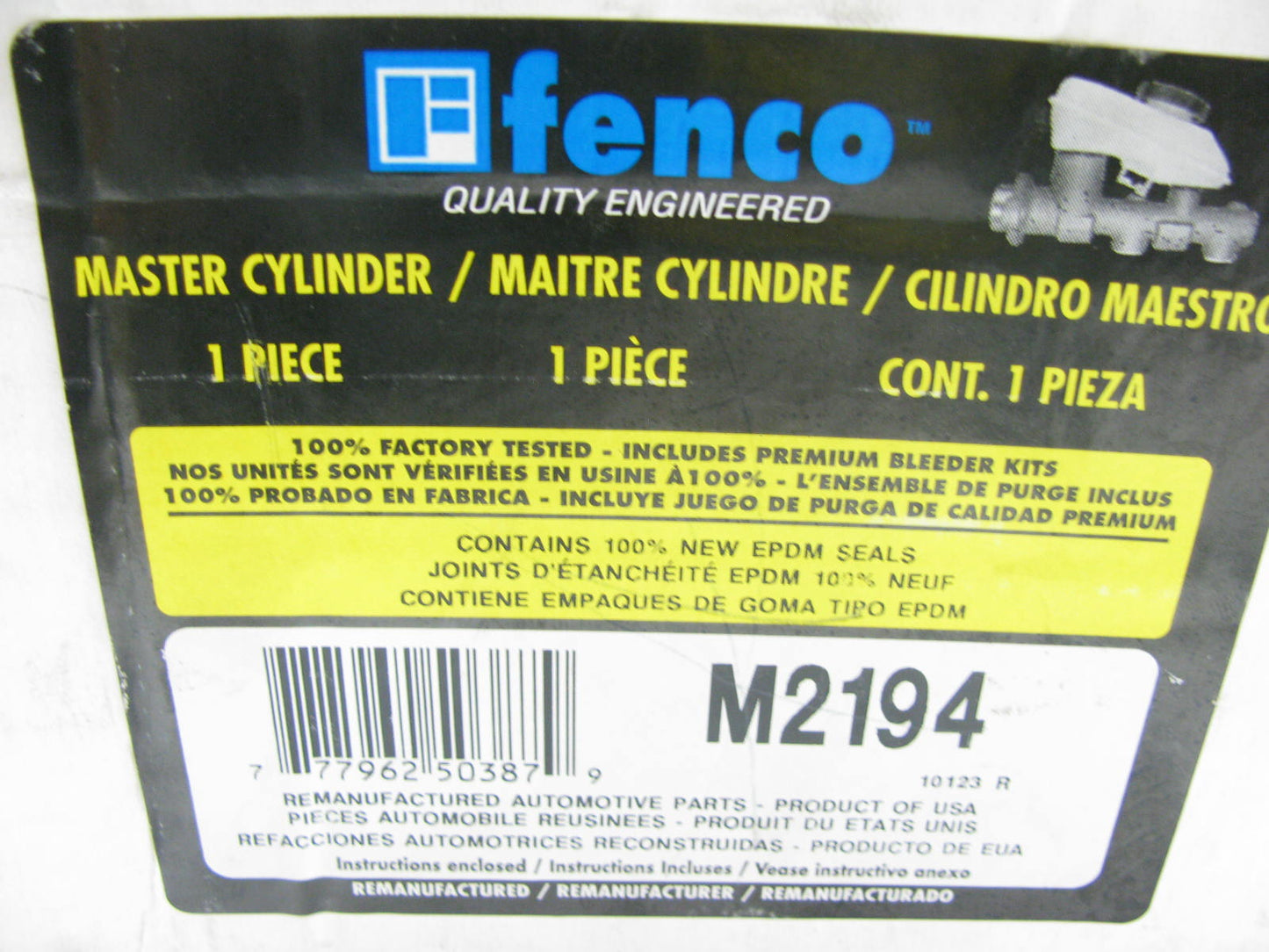 REMAN Fenco M2194 Brake Master Cylinder