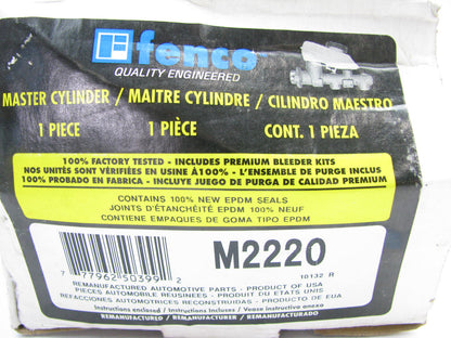 Fenco M2220 Reman Brake Master Cylinder W/O Reservoir