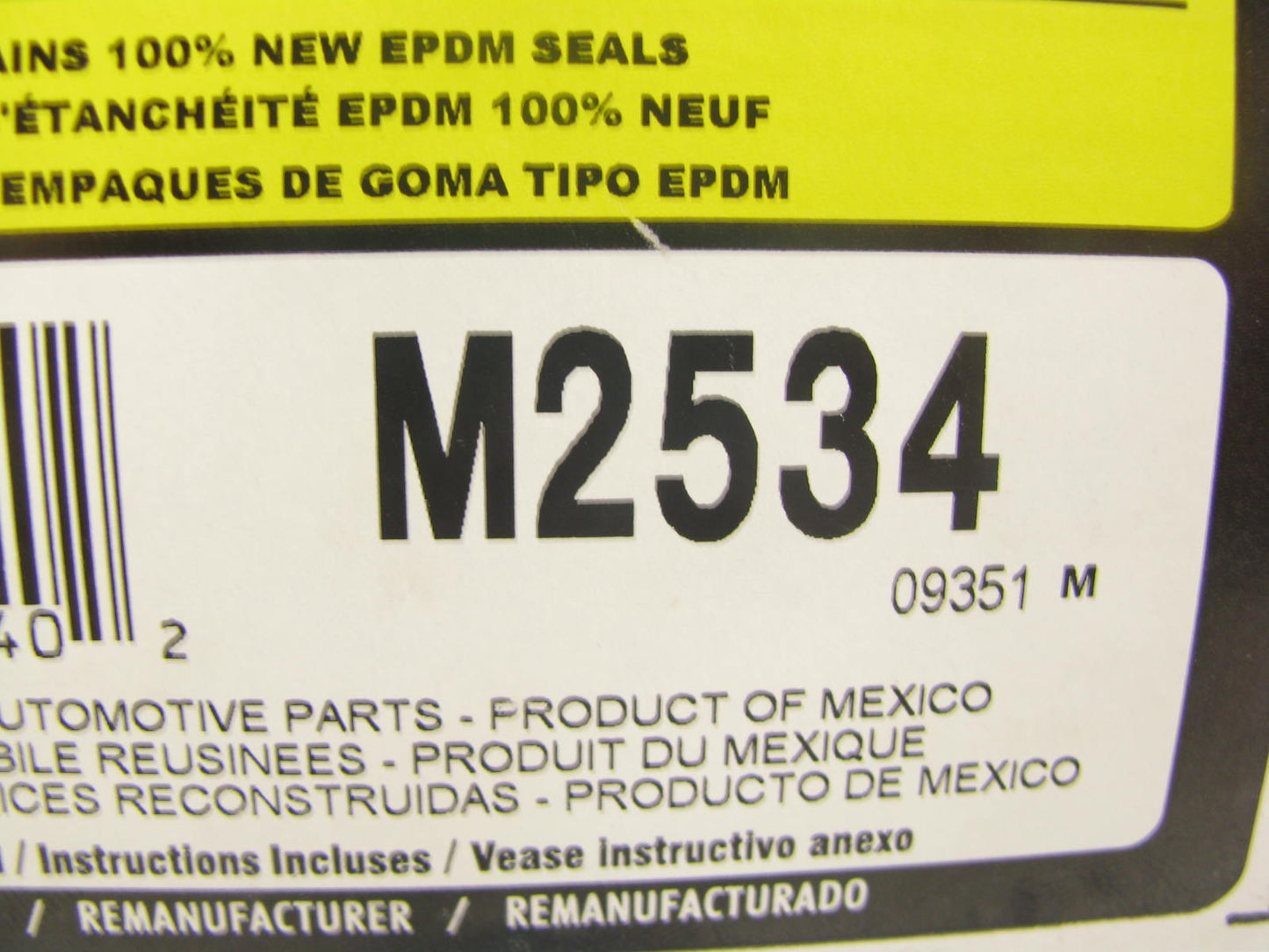 REMAN Fenco M2534 Brake Master Cylinder W/O Reservoir 90-95 Astro Safari