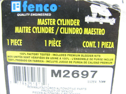 Fenco M2697 Reman Brake Master Cylinder W/O Reservoir For 1995-97 Ford Windstar