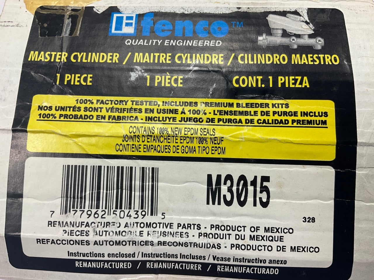 REMAN. Fenco M3015 Brake Master Cylinder For 1992-1997 Ford Aerostar