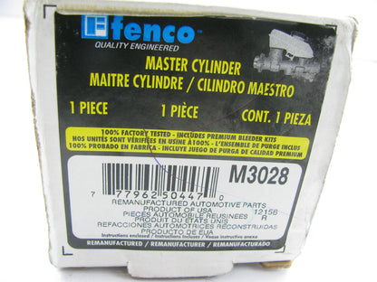 Fenco M3028 Reman Brake Master Cylinder W/O Reservoir