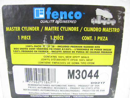Fenco M3044 Reman Brake Master Cylinder 1995-96 Ford Contour & Mercury Mystique