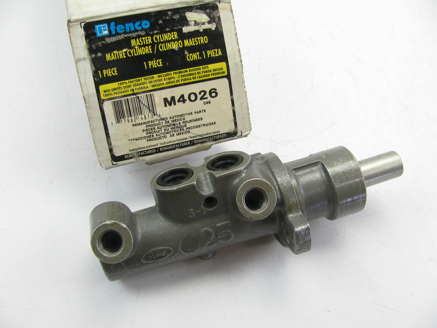 Fenco M4026 Reman Brake Master Cylinder W/O Reservoir