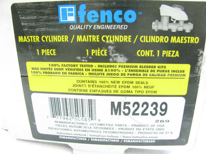 Fenco M52239 Reman Brake Master Cylinder W/O Reservoir 1986-1988 Toyota Celica