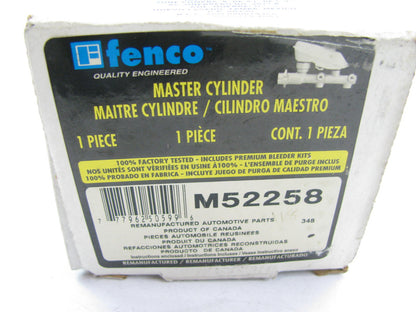 REMAN Fenco M52258 Brake Master Cylinder W/O Reservoir For 1986-88 D21 2WD ONLY