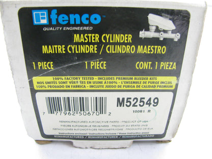 Fenco M52549 Reman Brake Master Cylinder W/O Reservoir For 90 Nissan Pathfinder