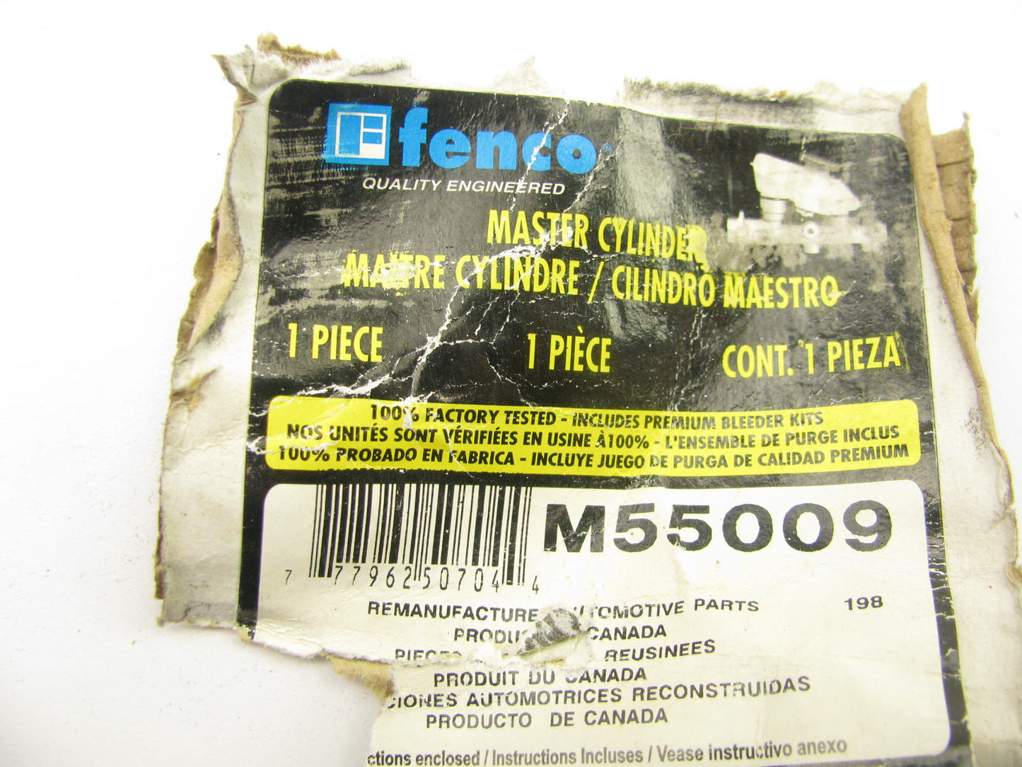 Fenco M55009 Reman Brake Master Cylinder For 1993-1997 Ford Probe Mazda 626 MX-6