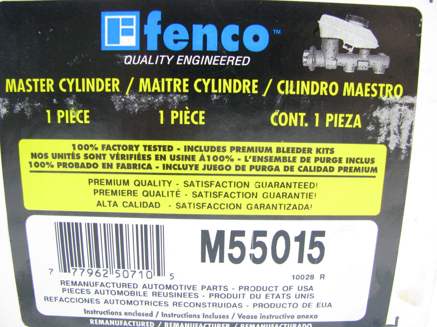 Fenco M55015 Reman Brake Master Cylinder For 1992-95 Honda Civic 1995-97 Del Sol